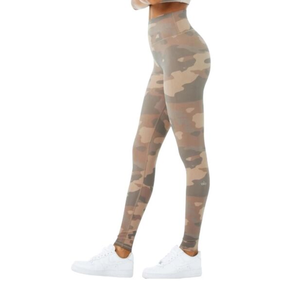 Alo High-Waist Vapor Legging, Putty Camouflage, Size XXS - Picture 2 of 9